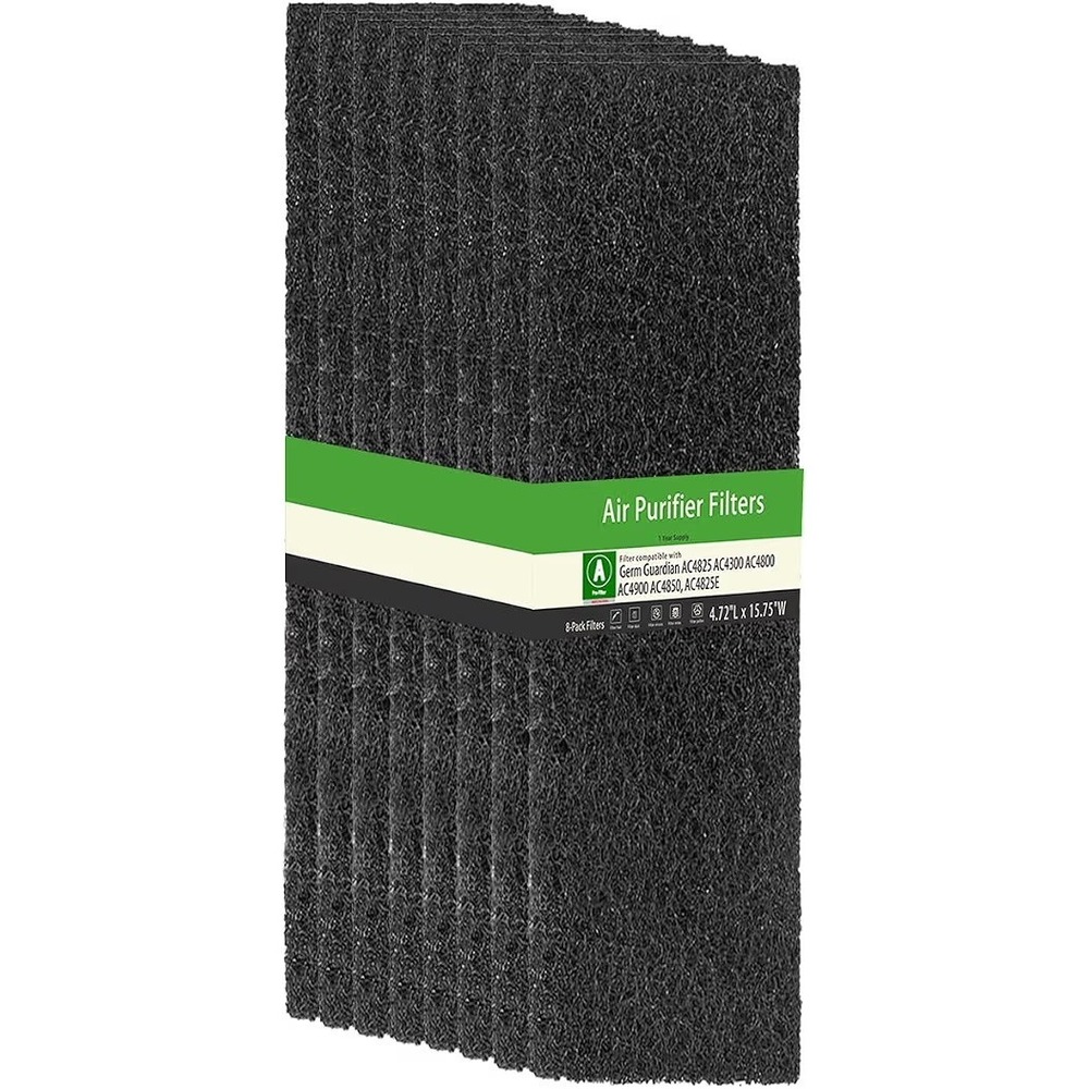 8 Pack FLT4825 HEPA Pre Filter B Replacement Compatible w/ GermGuardian AC4825E